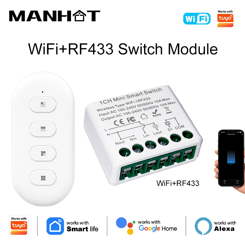 Smart Home Diy - For Tuya WIFI 10A Smart Light