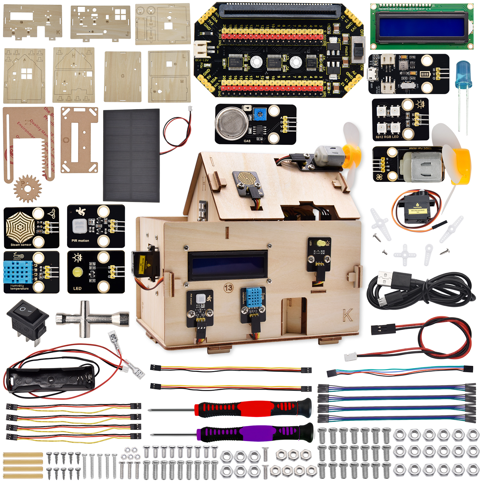Smart Home Micro Bit - Keyestudio STEM Microbit V2 Smart Home