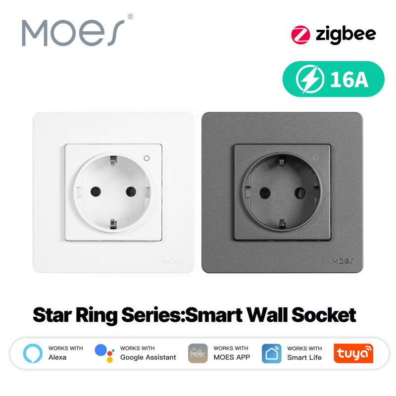 Smart Home Energy App - MOES Tuya ZigBee Wall Socket EU