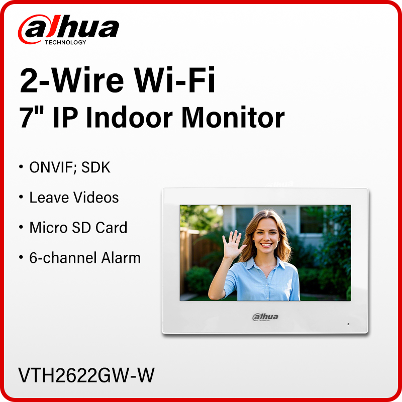 Wifi Doorbell Camera - Dahua 2-Wire WiFi Indoor Monitor 7