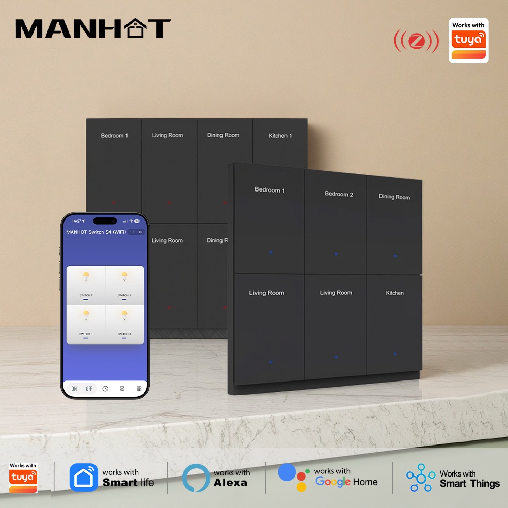 Manhot DIY Name Switch Zigbee  – Smart Home Diy Bewertung und Preis