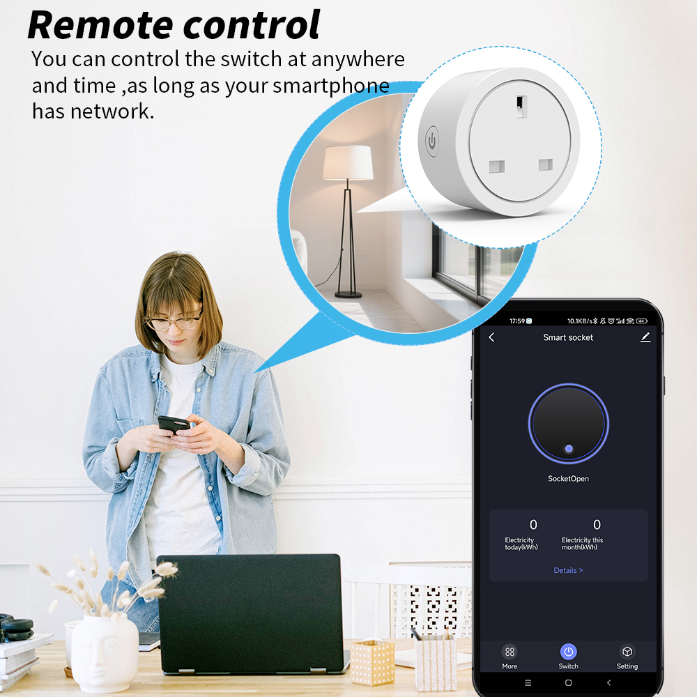 WiFi Smart Socket 16A UK plug  – Smart Home Energy App Bewertung und Preis