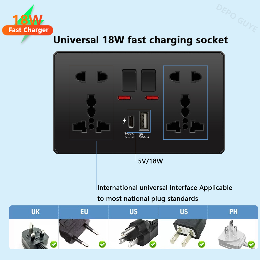 Universal Black USB Type-C 18W – Smart Home Usb Bewertung und Preis