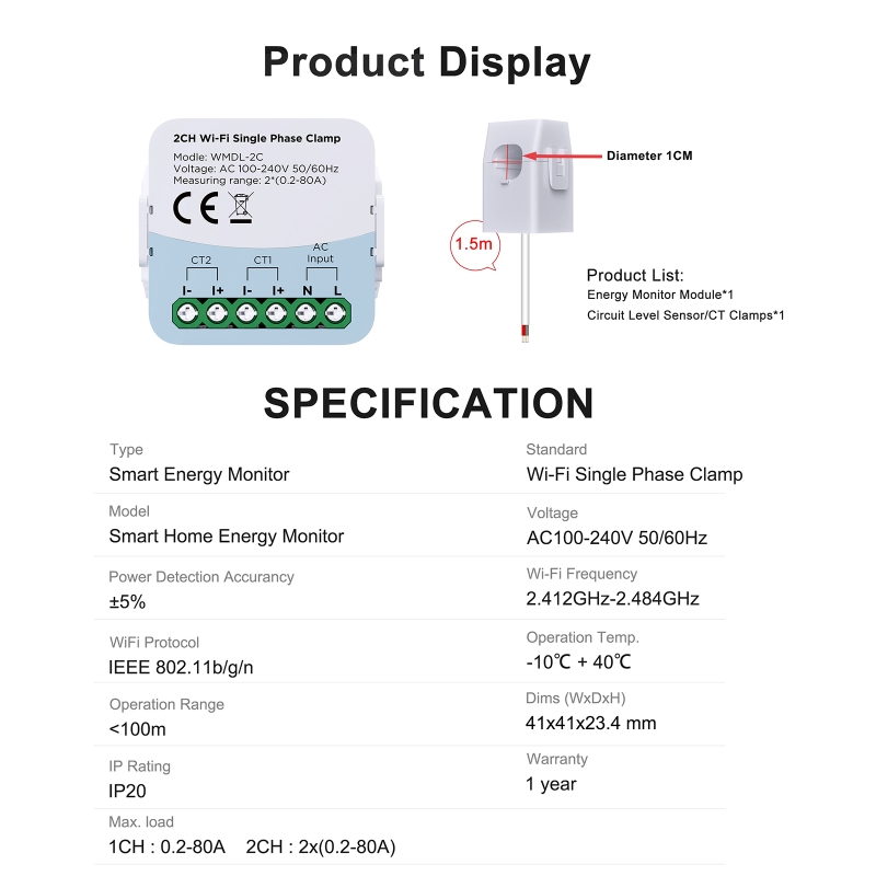 Tuya WiFi Smart Energy Meter S – Smart Home Energy App Bewertung und Preis