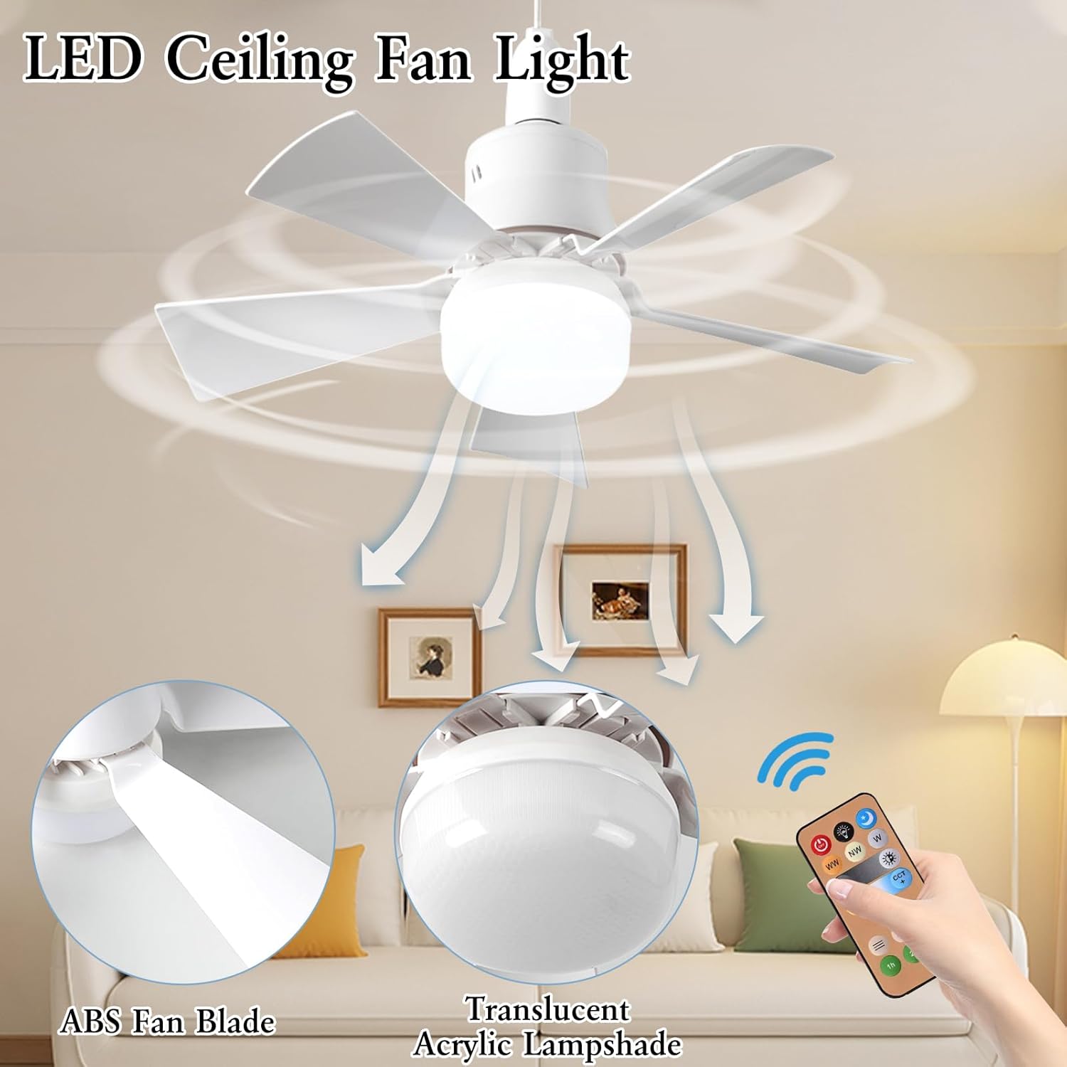 LED Ceiling Fan With Light E27 – Smart Home Ventilation System Bewertung und Preis