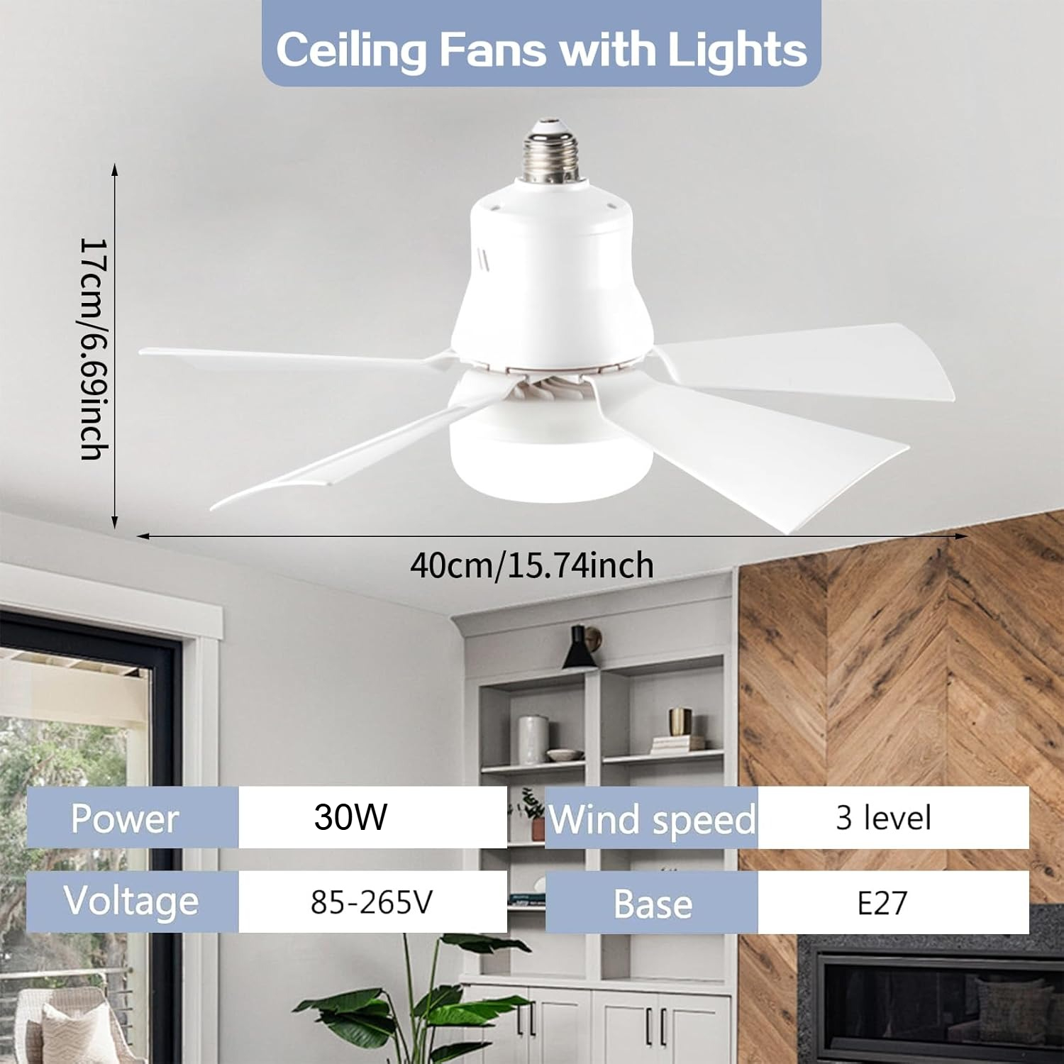 LED Ceiling Fan With Light E27 – Smart Home Ventilation System Bewertung und Preis
