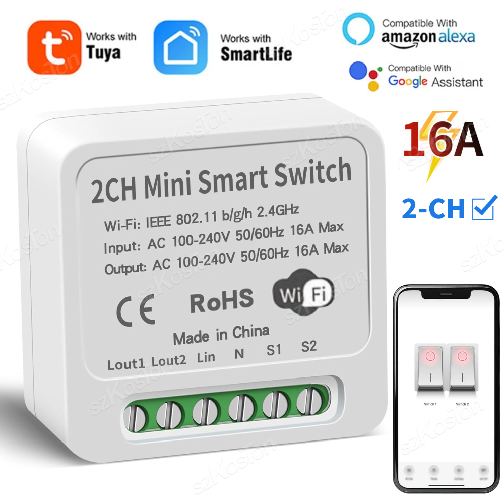 16A Tuya WiFi Smart Switch Mod – Smart Home Diy Bewertung und Preis