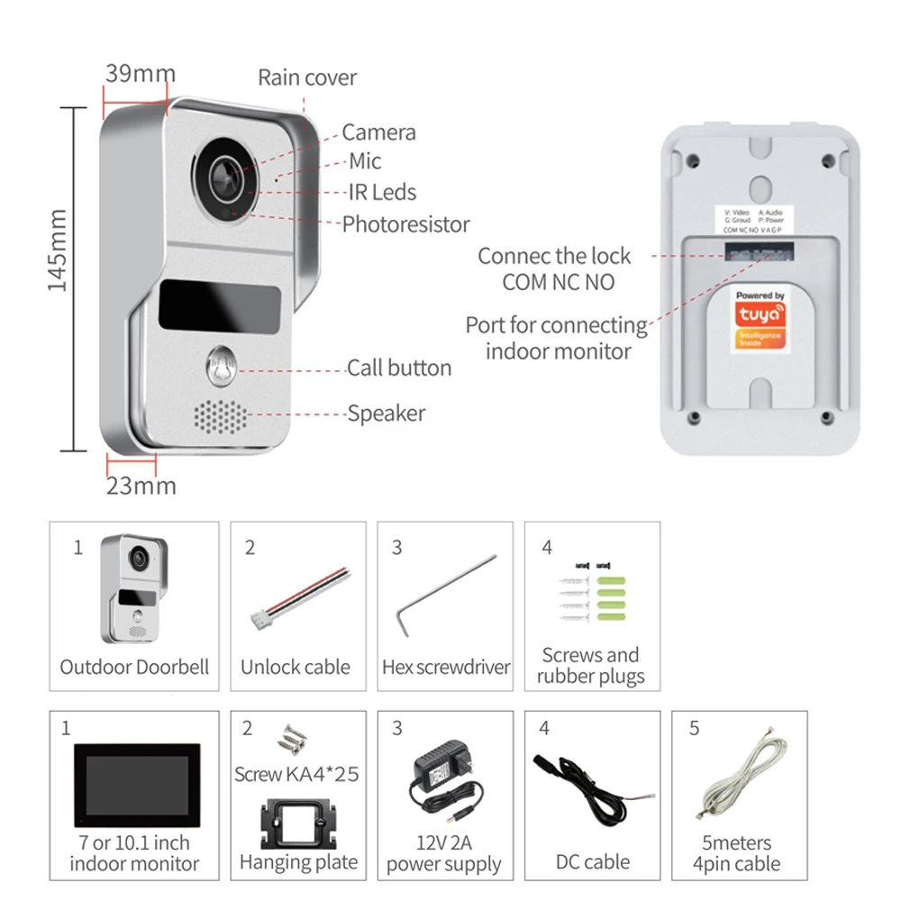 Door Intercom Doorbell, 10.1 I – Wifi Doorbell Camera Bewertung und Preis