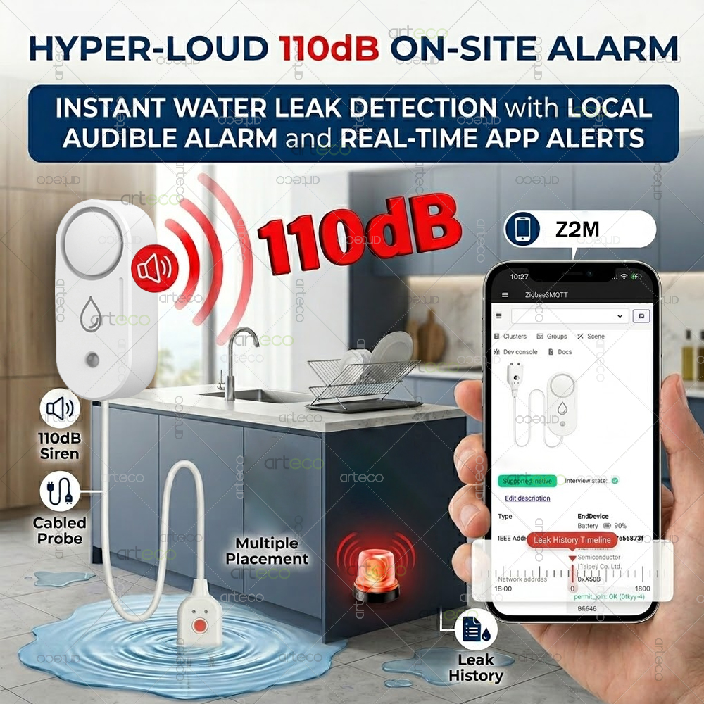 Zigbee Water Leak Detector Sma – Smart Home Green Bewertung und Preis