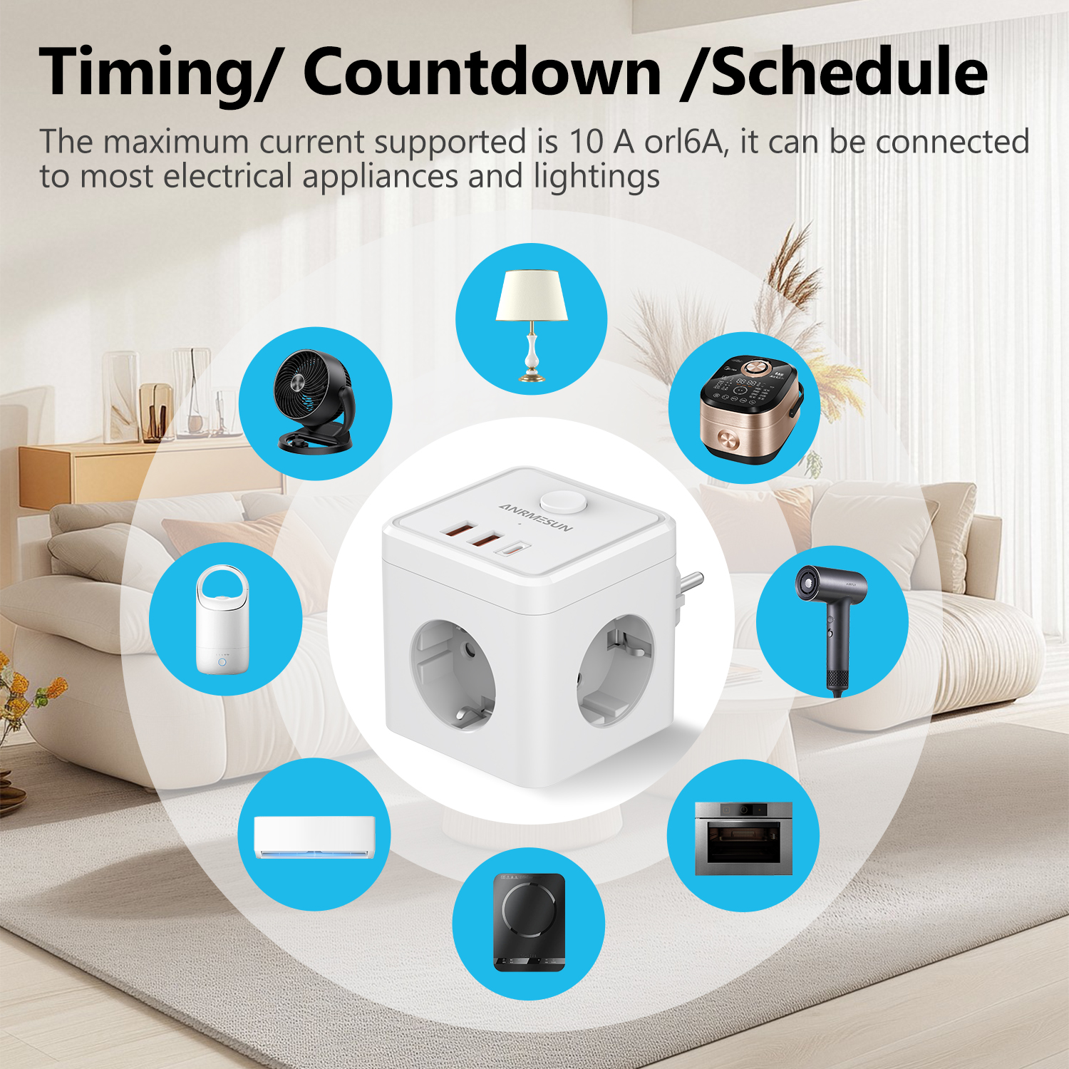 3 EU Plug 2 USB-A 1 Type-C Por – Smart Home Utilities Bewertung und Preis