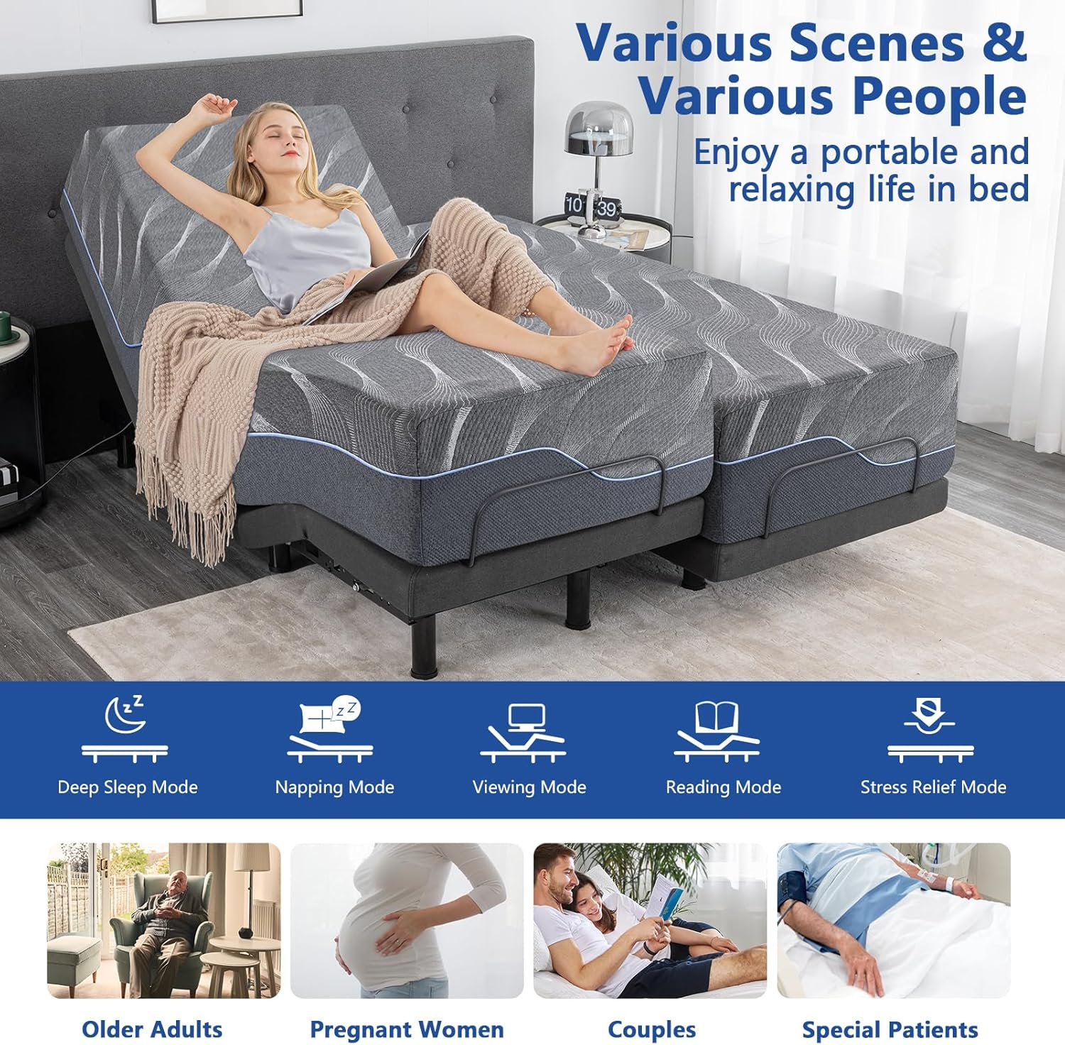 Twin XL Adjustable Bed Frame w – Smart Home Xl Bewertung und Preis