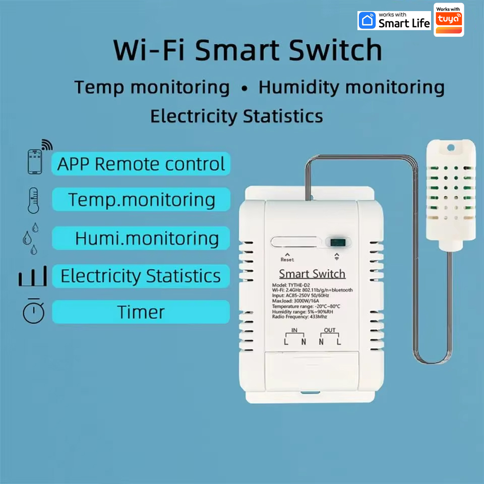 Work with tuya 16A 3000W WiFi  – Smart Home Energy Monitor Bewertung und Preis