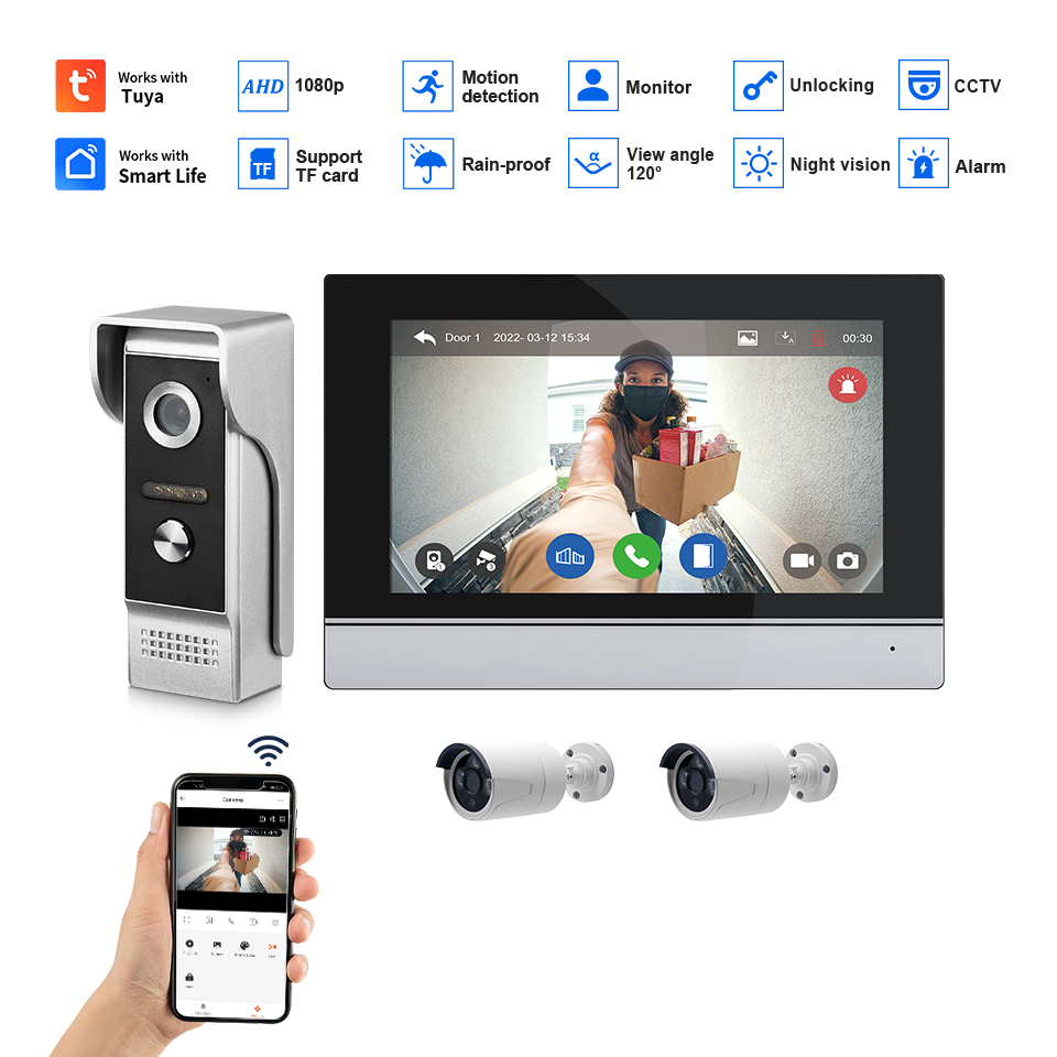 7Inch IPS Screen 2MP  Tuya Rem – Wifi Doorbell Camera Bewertung und Preis